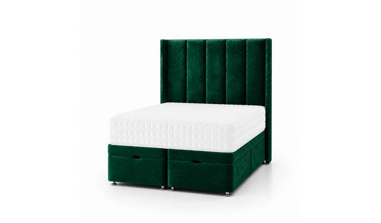 Comfy Deluxe  Margo   6ft Super King  End Lift Ottoman Bed Set - Emerald Green