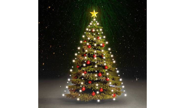 Walplus PVC Christmas Tree Net Lights with 180 LEDs Cold - White - 180 cm