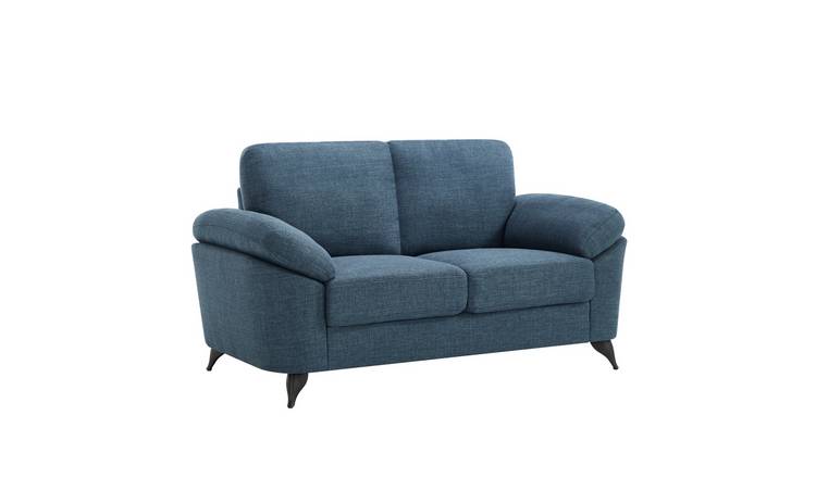 Furniture Online Malmo Scandi 2 Seater Linen Sofa – Blue