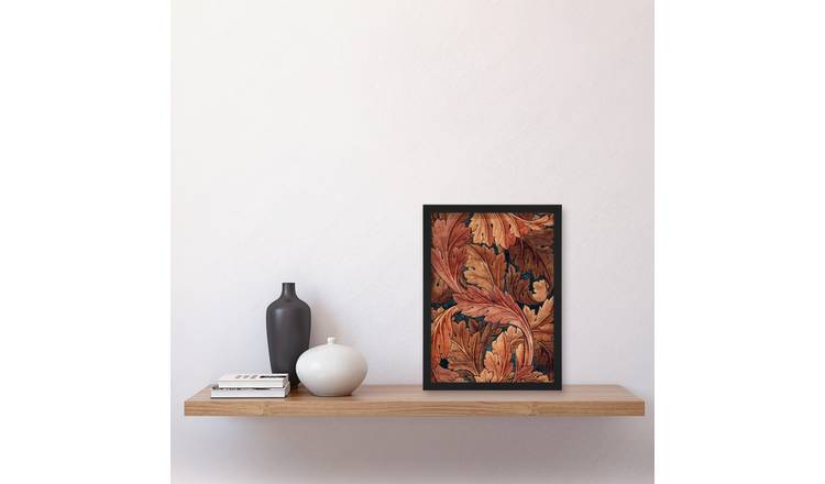William Morris Acanthus Leaves Pattern Framed Art Print - A4