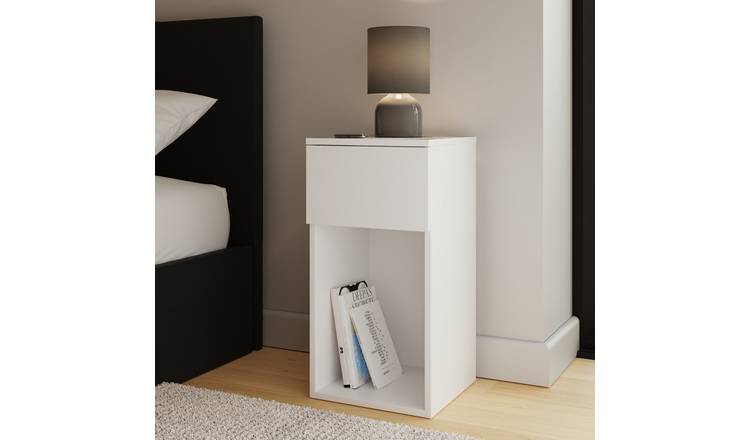 GFW Finn Bedside Table - White