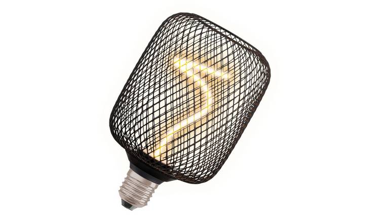Osram Decor LED Spiral Filament Square 14W Warm White Dimmable Bulb - Black
