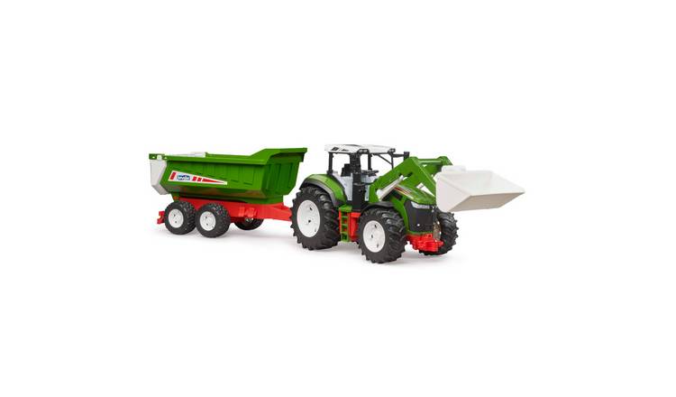 Bruder 1:16 Roadmax Tractor with Frontloader and Tipping Trailer - Green