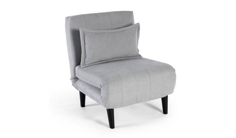 Furniture Online Harper 1 Seater Folding Clic Clac Fabric Sofa Bed - Grey