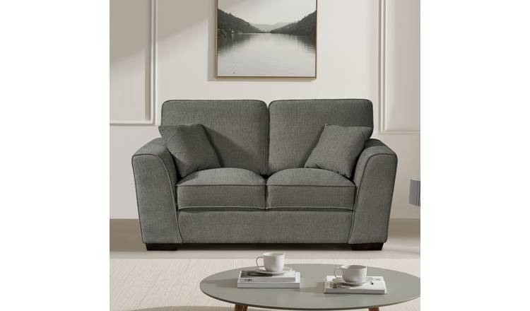 Artemis Home Colman 2 Seat Fabric Sofa - Charcoal