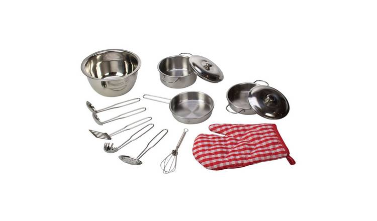 Bigjigs Toys Stainless Steel Kitchenware Set - 3 Years +