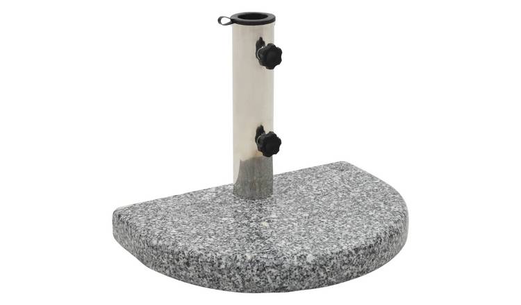 Walplus Stainless Steel Parasol Base Granite 10 kg Curved - Grey