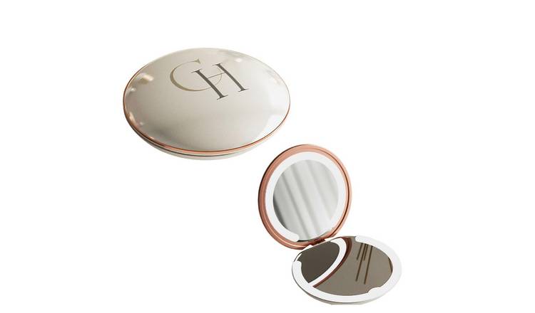 CARME Home Ella Compact Mirror With LED Lights - Rosegold