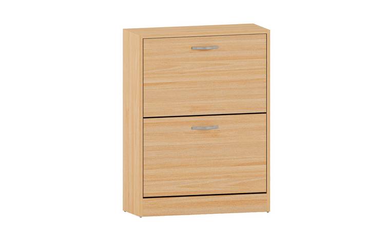 Vida Designs 2 Drawer Shoe Cabinet - Pine