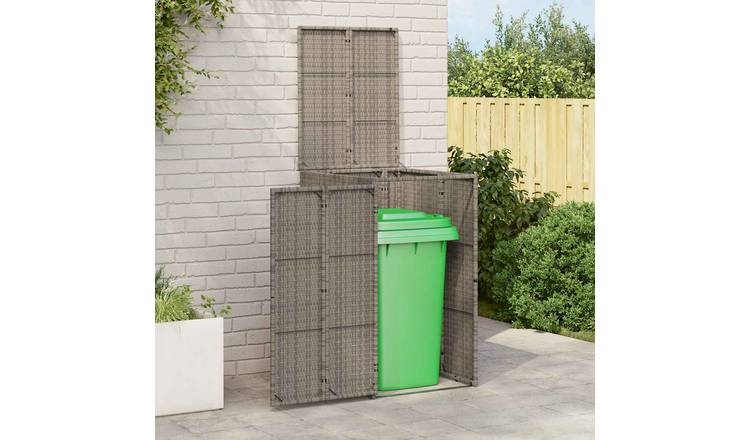 Walplus Polyethylene Box Garbage Bin Box - Grey - 65 x 80 x 115 cm