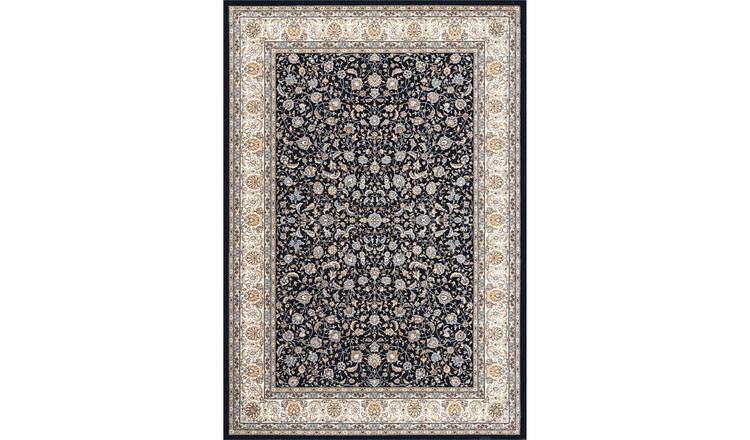 Mega Flooring Blue Traditional Bordered Rug - 80 x 150cm