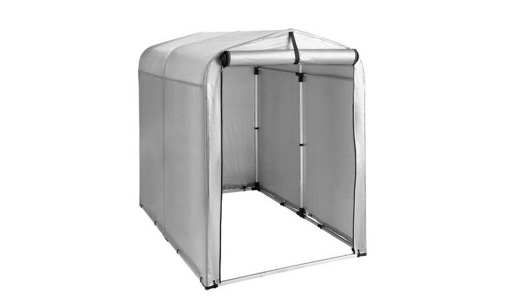 SoBuy Roll-up Door Garden Bike Shed - Silver