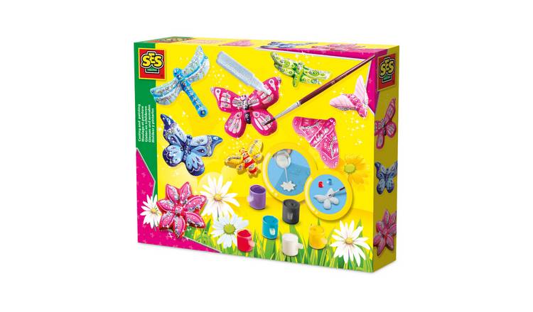 SES Creative Butterfly And Glitter Casting and Painting Craft Set - Age 5+