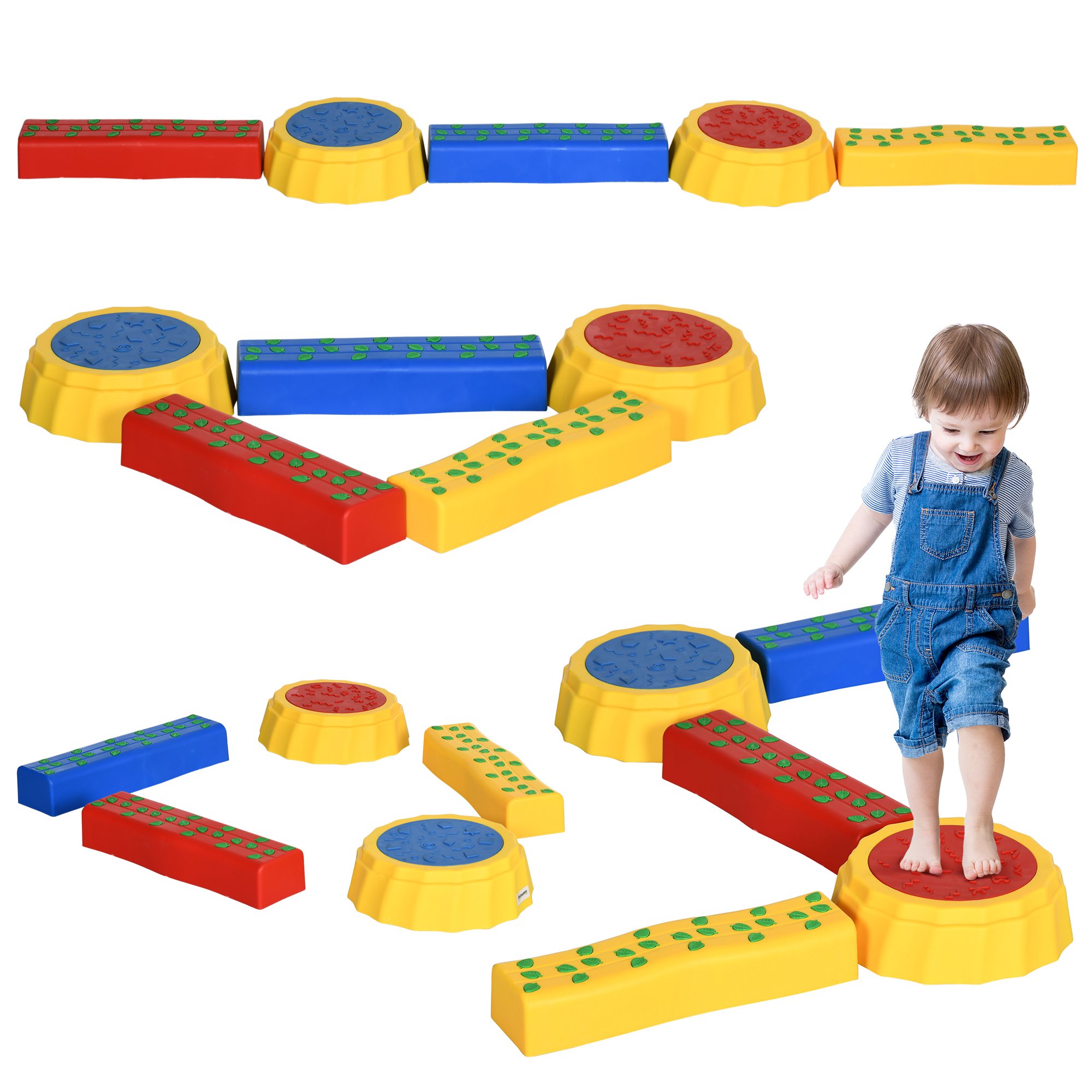 Outsunny 5 Piece NonSlip Outdoor Indoor Stepping Stones - Image 1