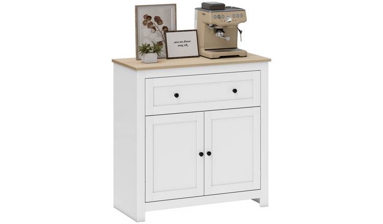 HOMCOM Storage Sideboard with Adjustable Shelf - White