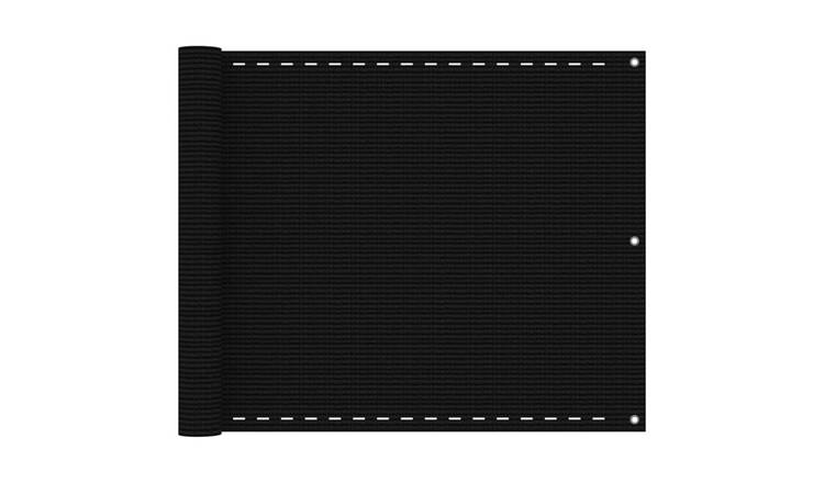 Walplus HDPE Balcony Screen - Black - 75 x 300 cm