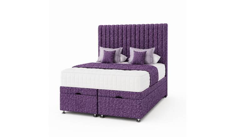 Comfy Deluxe Apollo 4ft Small Double  End Lift Ottoman Bed Set -   Purple