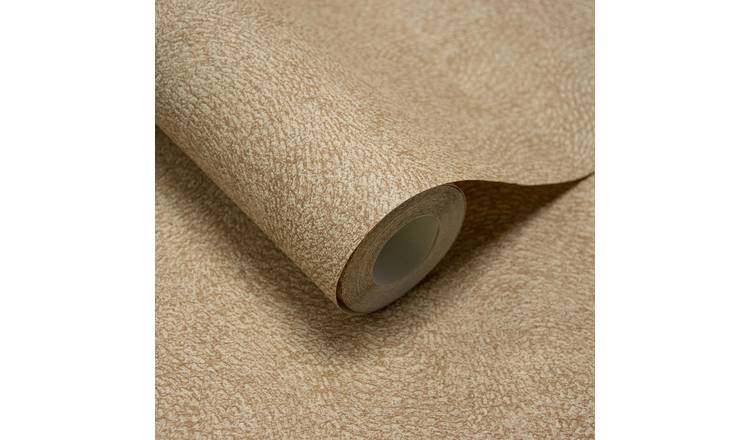 Grandeco Santiago Swirled Stitch Textured Blown Vinyl Wallpaper - Terracotta