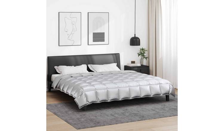 Walplus Winter Duvet Satin and Microfibre - Silver - 220 x 240 cm
