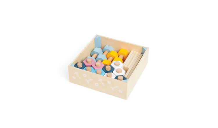 Bigjigs Toys Crate of Nuts and Bolts - 18 Months +