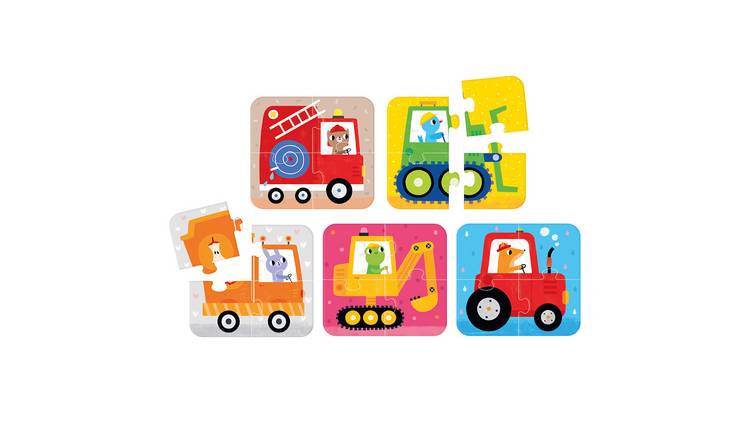 Banana Panda On-the-Go Puzzles Vehicles - Multicolour