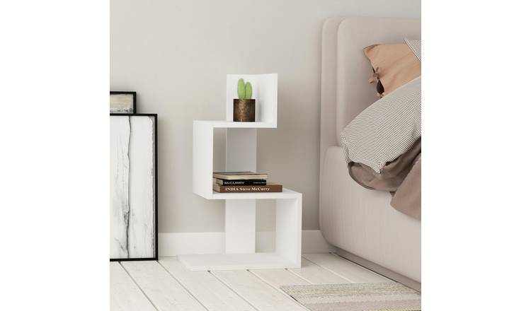 Decortie Rosie Particleboard Melamine Side Table - White
