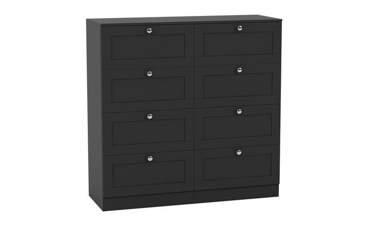 Vida Designs Altino 8 Drawer Chest - Black