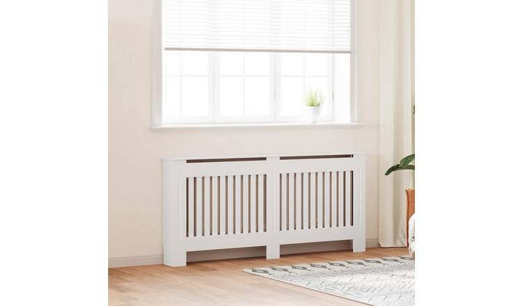Walplus Engineered Wood Radiator Cover - White - 172 x 19 x 81.5 cm