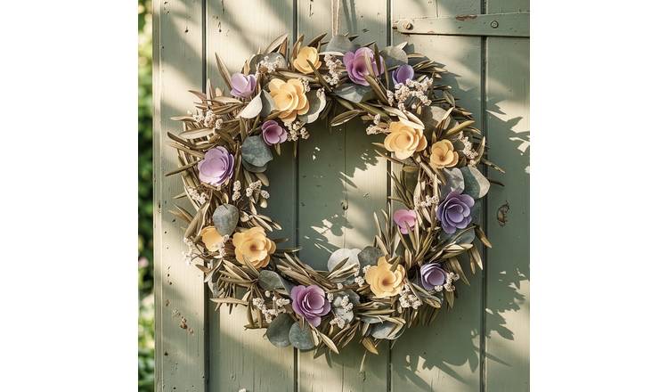 Dibor Olive Leaf Floral Wreath - 46cm