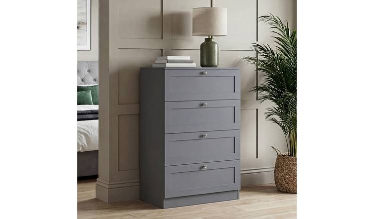 Vida Designs Altino 4 Drawer Chest - Grey