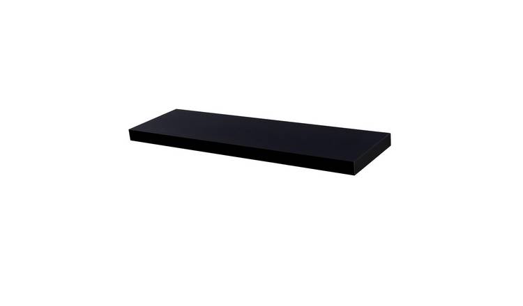 Harbour Housewares Modern Floating Wall Shelves - Black