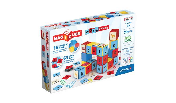 Geomag Magicube Word Builder 79 Piece Magnetic Block Set