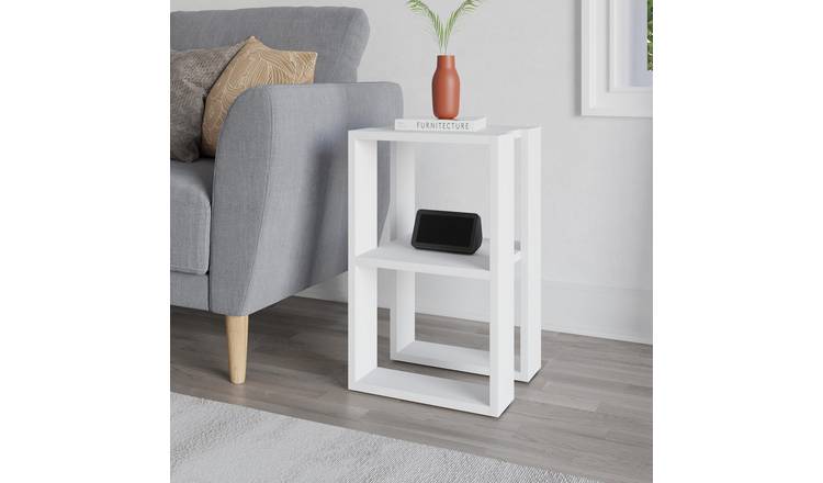 Decortie Lonie Particleboard Bedside Table - White
