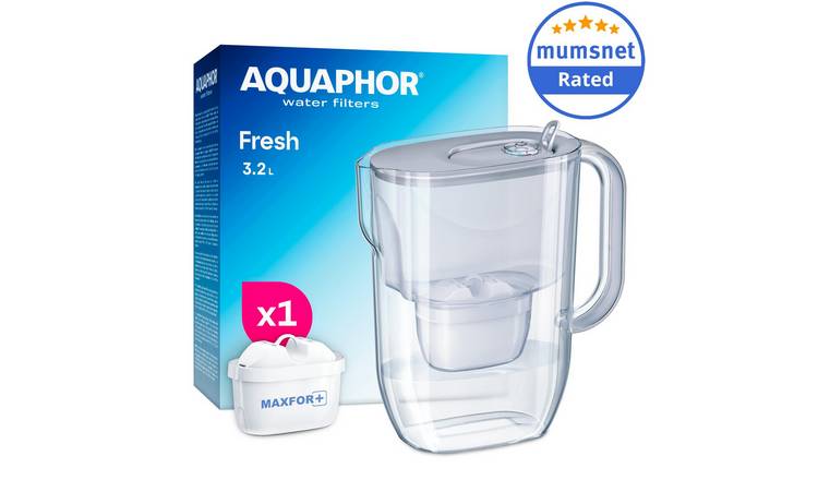 AQUAPHOR 3.2L Fresh Water Filter Jug with 1 Maxfor+ Cartridge - Grey