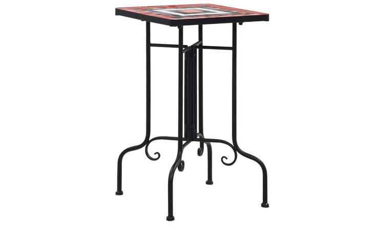 Walplus Iron Plant Stand - Terracotta and White - 35 x 35 x 56 cm