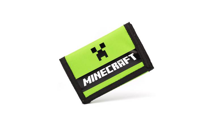 Minecraft Creeper Kids Boys Velcro Wallet - Green