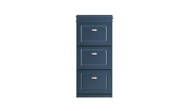 SoBuy 3 Flip Drawer 1 Side Drawer 1 Hook Slim Shoe Cabinet - Dark Blue