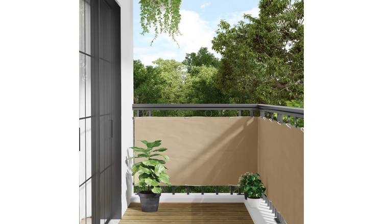 Walplus Polyester Oxford Balcony Screen - Beige - 75 x 600 cm