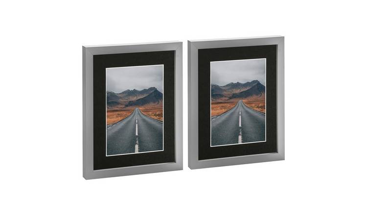 Nicola Spring Photo Frames - 8" x 10" with Mount - Set of 2 - Grey