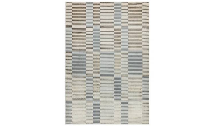 Mega Flooring Beige Modern Abstract Rug - 80 x 150cm