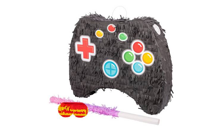 Fax Potato 3pc Game Controller Pinata Set with Stick & Blindfold - Pink Stick
