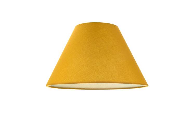 Happy Homewares Ochre Cotton Coolie Lampshade - 30cm
