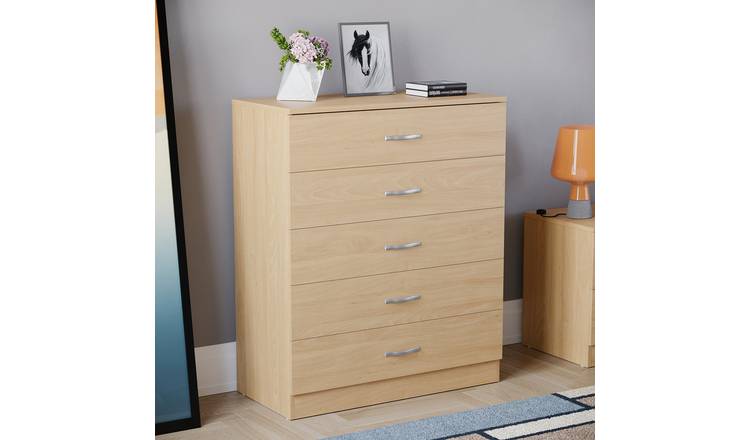 Vida Designs Riano 5 Drawer Chest - Pine