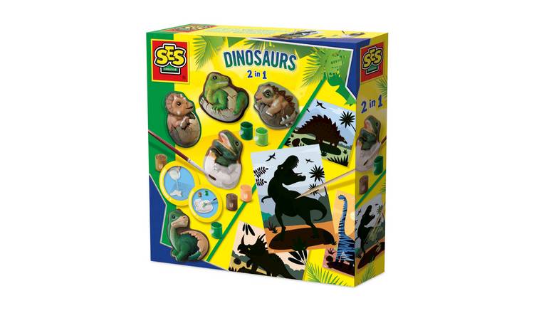 SES Creative Dinosaur 2 In 1 Casting and Painting Craft Set - Age 5+