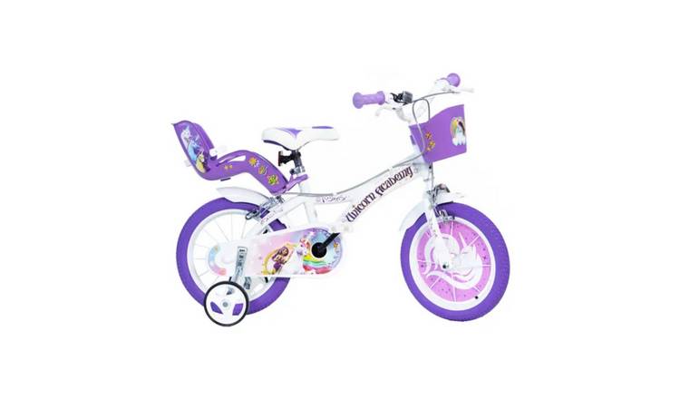 Dino Bikes Unicorn Academy 16" Kids Bike - Purple
