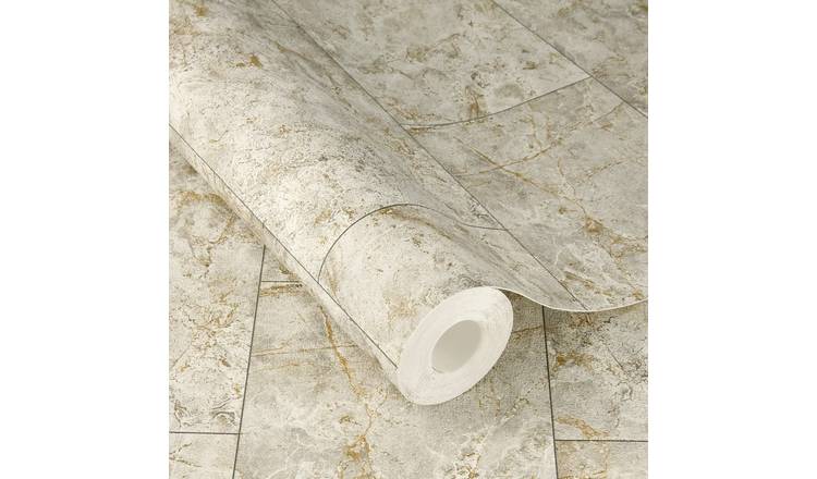 Rasch x Tesa Luxora Natural Stone Block Peel Stick Textured Wallpaper - Beige
