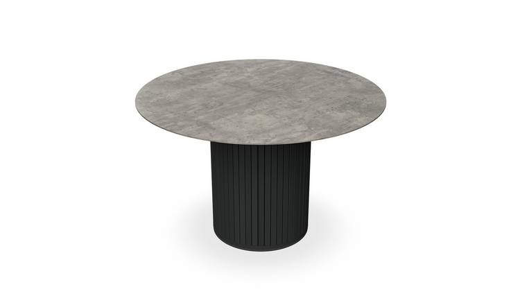 Furniture Online Arlo Black Legs Dining Table - Grey