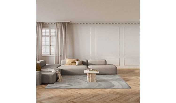 Mega Flooring Grey Modern Geometric Rug - 133 x 195cm