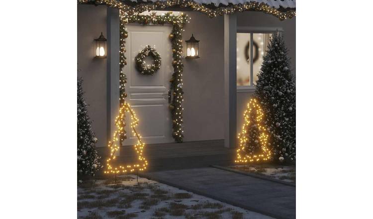 Walplus Iron Christmas Light Decoration with Spikes Tree 115 LEDs - 90 cm