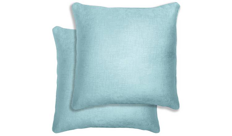 Enhanced Living Vogue Textured Cushion Covers - 43 x 43cm - Sky Blue